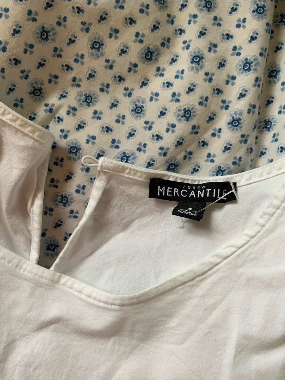 J.Crew Mercantile Crisp White Mid-Length Ruffle Sleeve Top - Picture 4 of 6